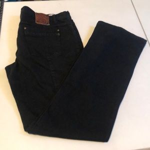 Gianfranco Ferre size 12 black jeans made in ITALY 34-46 stretch straight leg
